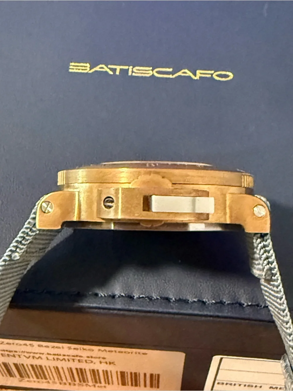 Batiscafo Bronze Dive with  Meteorite Dial Limited Edition Strap
